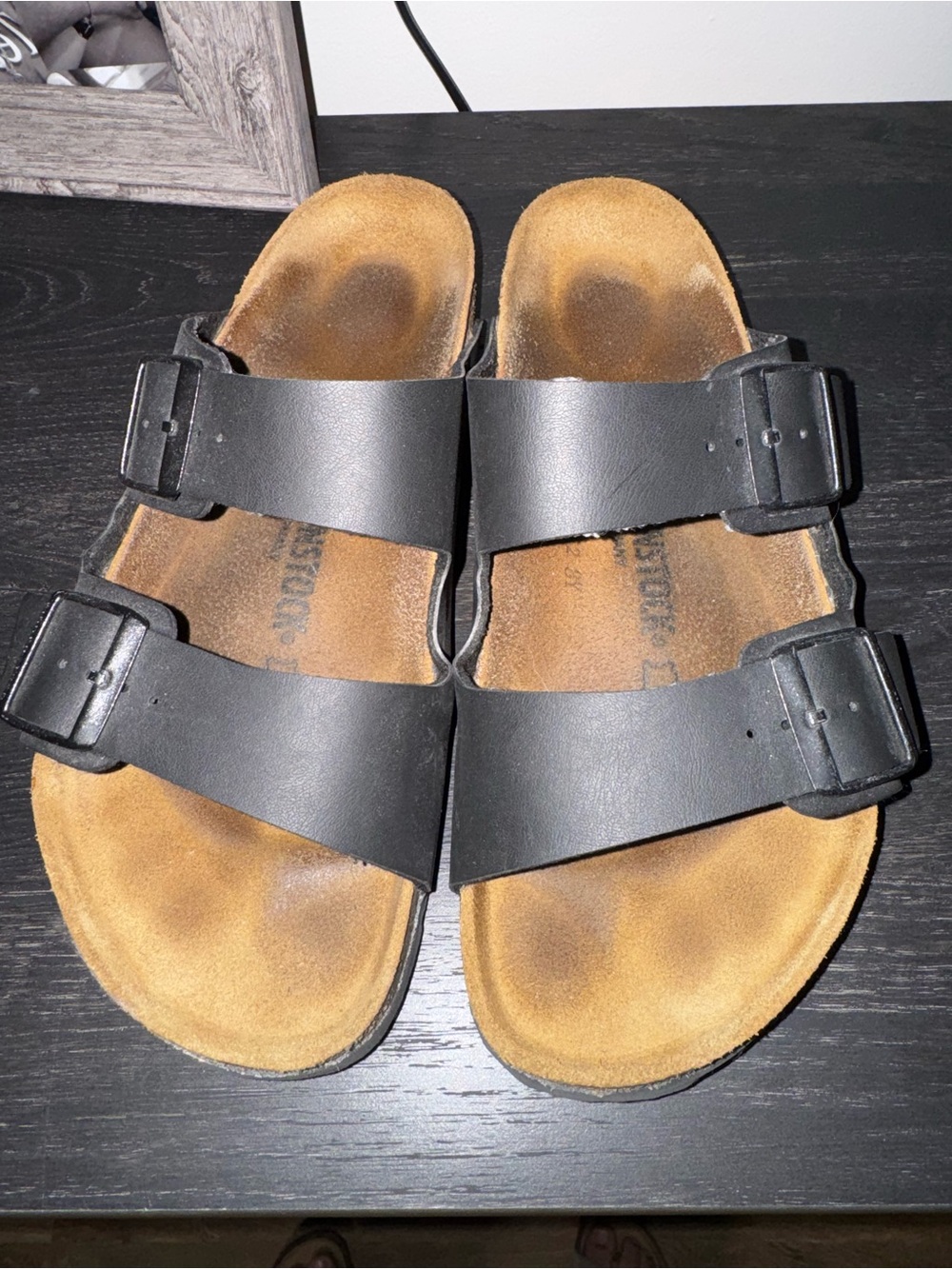 Birkenstock Black Double Strap Slide Sandals